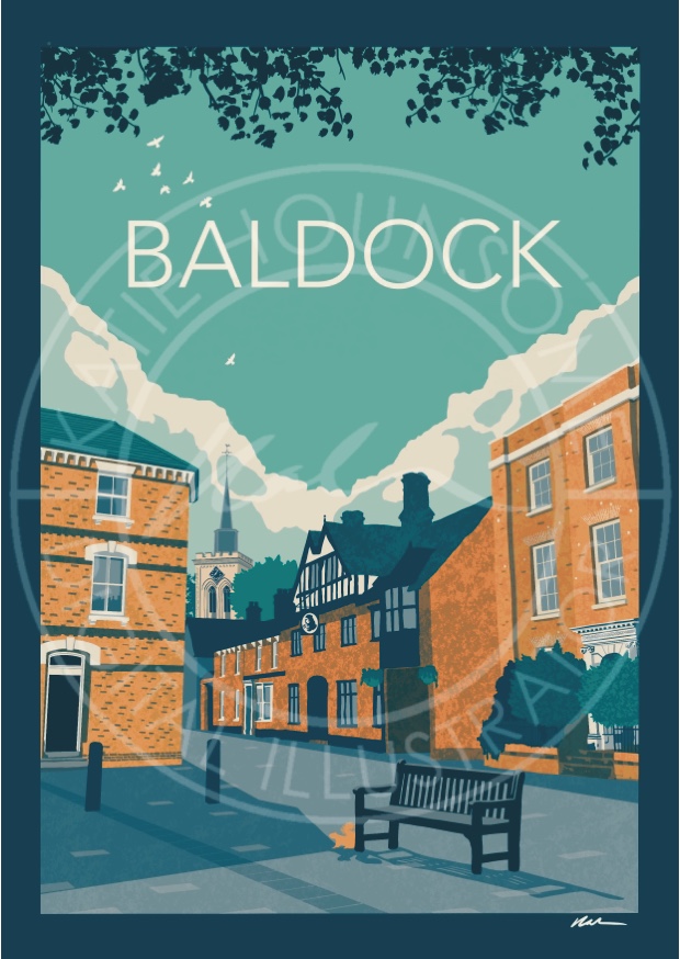 Baldock Travel Poster 