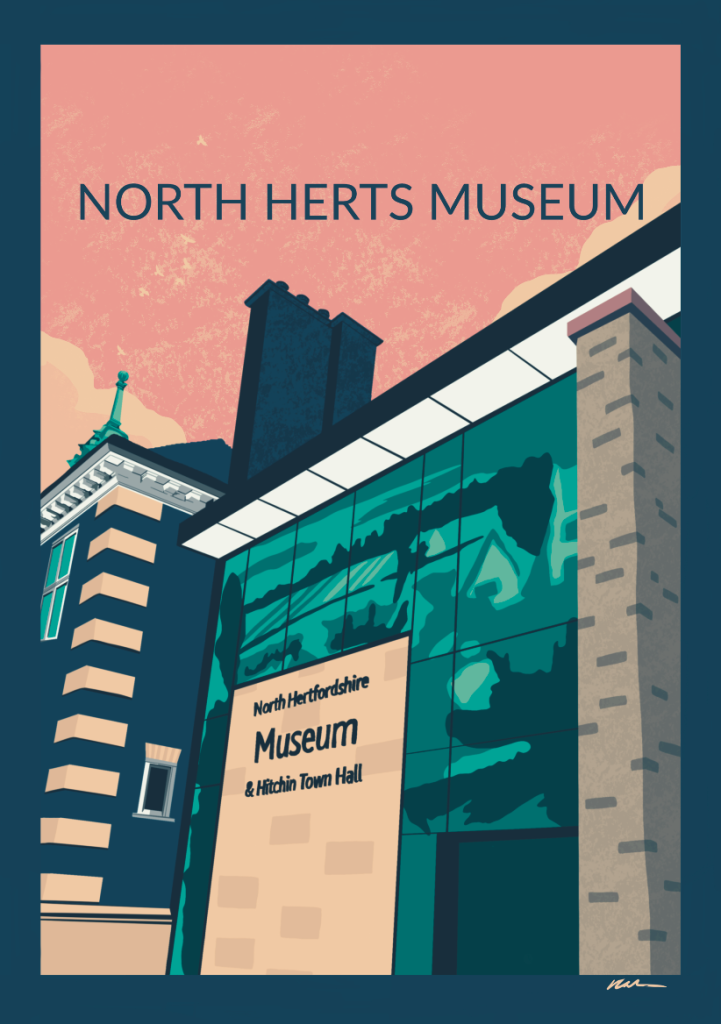 Hitchin - North Herts Museum  Travel Poster